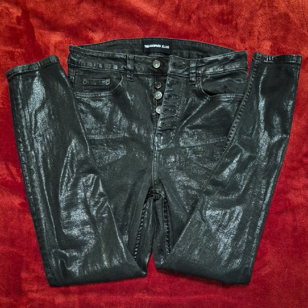 The Kooples Metallic Black Jeans
